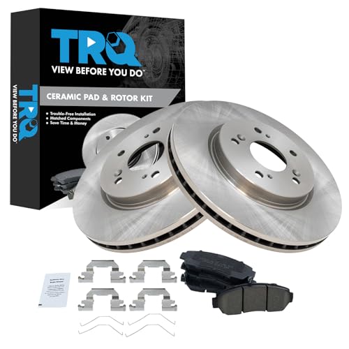 TRQ Front Ceramic Brake Pad and Rotor Set - style: BKA11959