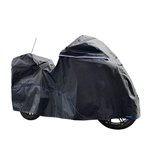 FENRIR 108" Motorcycle Cover Waterproof Outdoor Storage Exhaust Pipe Anti-Scalding Antenna Hole for Harley Davidson Touring Road Glide Ultra Limited Indian Roadmaster Pursuit Honda Gold Wing K1600GTL - size: Touring 108.26"X43.3"X51.18