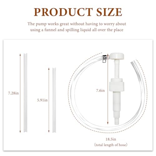 KVAEY 4 CC Fluid Pump for Quart Bottles, Automotive Quart Bottle Hand Pump with Flexible Tube, Fluid Pump Transfer Gear Oil Transmission and Differential Fluid, Car Accessories (10 CC) - color: 10 CC