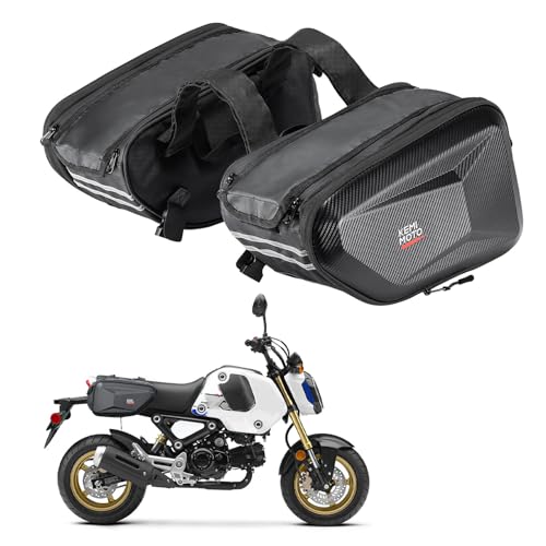 KEMIMOTO Motorcycle Saddlebags Expandable 20-30L EVA Hard Side Bag