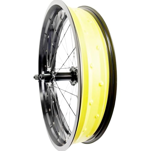20/26 x 4.0 Fat Bike Front Wheel, 36H Double Wall Aluminum Rim, 135mm QR Disc Brake Hub, Snow Beach E-Bike Ready, Lightweight Trail-Tough MTB Wheelset