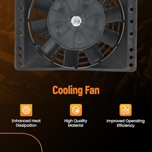 maXpeedingrods 6'' Inch Slim Push Pull Electric Radiator Cooling Fan 650CFM Mount Kit Universal 12V 80W - size: 6 inch