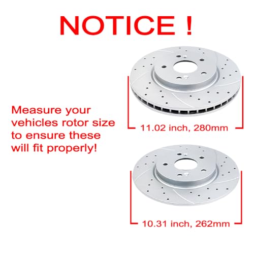 Acinoparts Front(11.02") and Rear(10.31") Brake Kit for Hyundai Elantra - size: HMBK3158431603