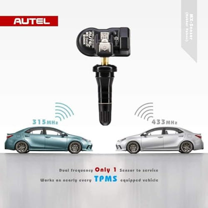 Autel TPMS Sensors MX 1 Sensor OEM Replacement Universal Tire Pressure Sensor 433/315MHz Press-in Rubber Valve Stem Programmed by TS408 TS508 TS508WF TS608 TS900 MX900TS MK900TS ITS600 MS906PRO TS - size: Autel MX Sensor Rubber 1pcs