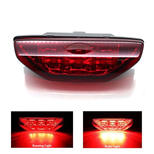 MZS ATV Tail Light, UTV LED Brake Taillight Red Lens for 33700-HN1-A71