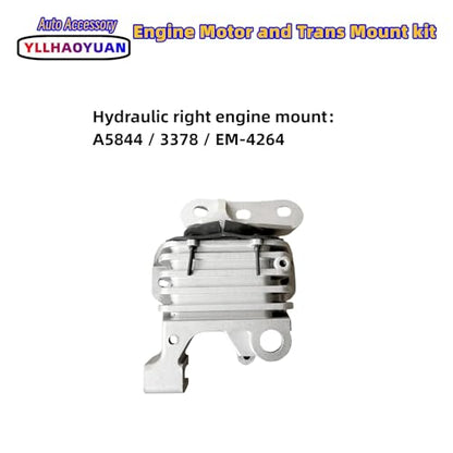 Yllhaoyuan Set of 3 Hydraulic Engine & Transmission Mounts - size: 2014-2019 Cherokee 2.4L