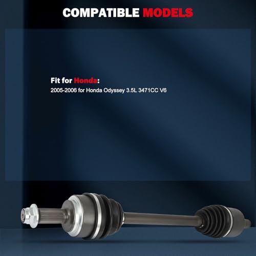 CCIYU Front- CV Axle Shaft Assembly for Honda for Odyssey 2005-2006 604224 - size: 83-1802