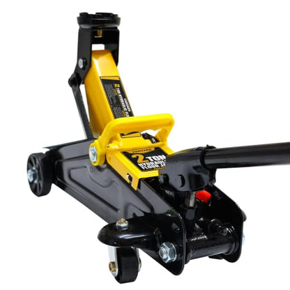2 Ton Low Profile Hydraulic Floor Jack, Single Piston Heavy Duty Steel Car Jack, 4000LBS, Lift Range 5.7" to 10.8", for Sedan, SUV, MPV and Standard Pickup, Garage Tire Repair - size: 2T