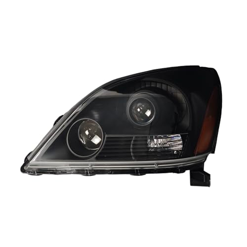 LED Headlights Assembly for 2003-2009 Lexus GX470, Projector Headlamp with Black Housing, Direct Replacement OEM Style w/o Sport Package, Driver Side - size: Left
