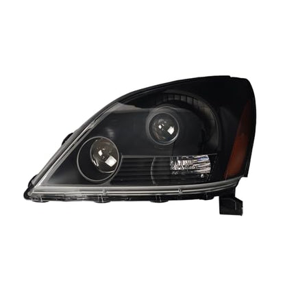 LED Headlights Assembly for 2003-2009 Lexus GX470, Projector Headlamp with Black Housing, Direct Replacement OEM Style w/o Sport Package, Driver Side - size: Left
