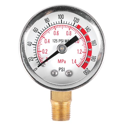Performance Tool W10055 0-200 PSI Air Gauge for Air Tank Accessory - style: Air Tank Gauge