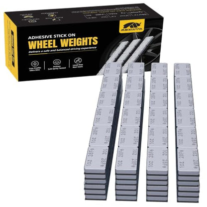 MIKKUPPA 1oz Adhesive Stick on Wheel Weights Chrome, 144oz/Box - color: Chrome, size: 144 PCS