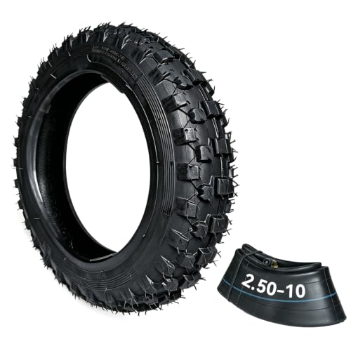 2.50-10 Dirt Bike Tire and Inner Tube 2.5/2.75-10 Dirt Bike Tube 2.50-10 Off-Road Tire Replacement