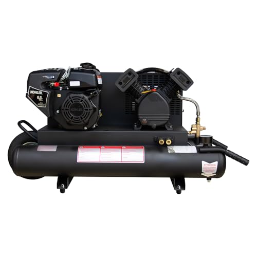 6.5HP Gas Powered Air Compressor 12CFM, 125PSI Max - style: Wheelbarrow