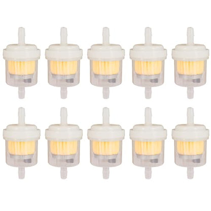 RUTU Universal Gas Inline Fuel Filters for Small Engines ATV Go Cart 10PCS