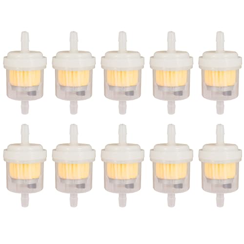 RUTU Universal Gas Inline Fuel Filters for Small Engines ATV Go Cart 10PCS