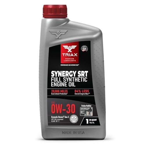 TRIAX Synergy SRT 0W-30 Full Synthetic Engine Oil API SQ/ILSAC GF-7A Licensed | 20,000 Miles of Protection (1 Quart) - size: 1 Quart