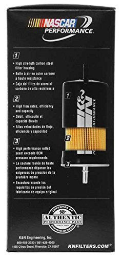 K&N Gasoline Fuel Filter: High Performance Fuel Filter, Premium Engine Protection, Compatible with 1982-2013 Ford, Lincoln, Mercury, Mazda Fuel Injected Gasoline Engines, PF-2300