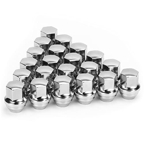 SUCOSO 20pcs M14x1.5 Lug Nuts Chrome,OEM Factory Style 7/8" Hex 1.5" Height - color: Silver, size: M14x1.5