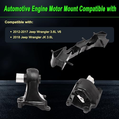 Engine Mount Compatible with 12-17 Wrangler 18 Wrangler JK 3.6L - size: 2012-2017 Jeep Wrangler