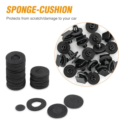 GOOACC 25pcs Rocker Panel Moulding Clips with Sealer - color: 25pcs Rocker Panel Moulding Clips