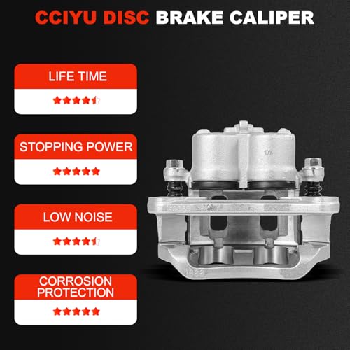 cciyu Front Right Disc Brake Caliper Assembly With Bracket 18B5027A - size: Front Right[18B5027A]