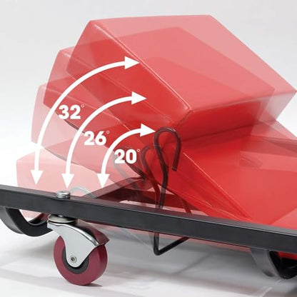 Big RED Torin Rolling Garage/Shop Creeper: 40" Padded Mechanic Cart with Adjustable Headrest and 6 Casters, Red