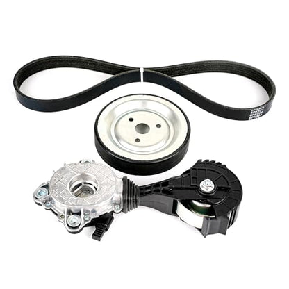 Tykick Drive Belt Tensioner Assembly Kit with Engine Water Pump Pulley & Serpentine Belt for Mini Cooper Countryman Paceman 2007-2016 1.5L 1.6L 2.0L L3 L4 Replaces 11287598833 11517545958 1060352