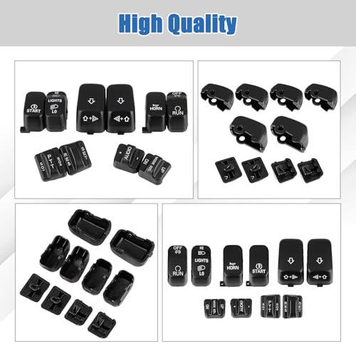 PSLER 10pcs Hand Control Housing Cap Cover Kit for Touring 1996-2013