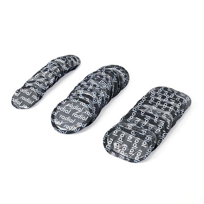 TP-MRV3b Radial Tire Patch Kit 36 pcs(Dia. 1 5/6" (41 mm) 12 pcs, Dia. 2 1/4" (57 mm) 12pcs and 1 1/2" x 2 3/8" (38 x 61 mm) 12 pcs in a Box) - size: TP-MRV3b