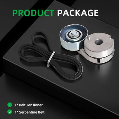 Belt Tensioner and Serpentine Belt for Nissan Sentra 2.0L L4 DOHC 2007-2012 - size: for Sentra 2007-2012