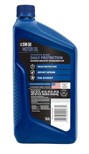 Valvoline Daily Protection SAE 5W-30 Synthetic Blend Motor Oil 1 QT - size: 1 quart, style: Synthetic Blend