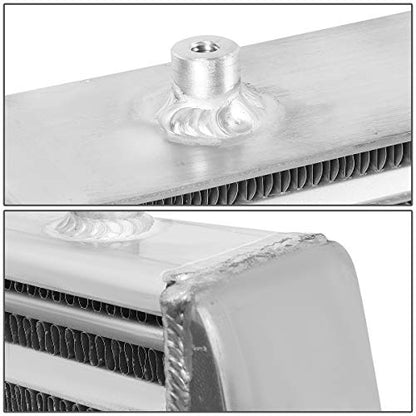 DNA Motoring ITCL-JL-003 31"x13"x3" Tube&Fin FMIC Aluminum Front Mount Intercooler,Metallic