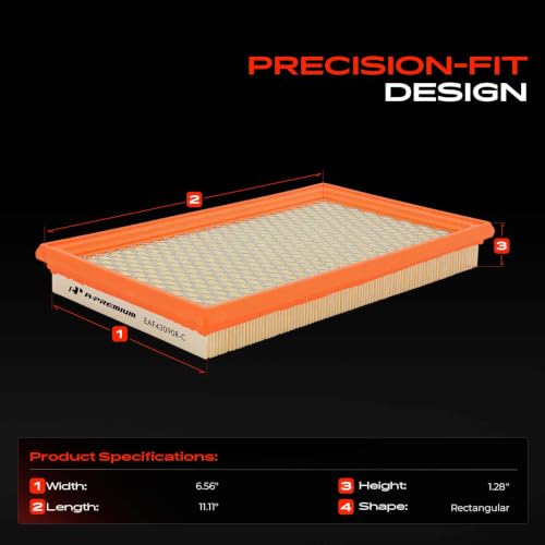 A-Premium Engine Air Filter Compatible with Nissan, Infiniti, Saab & Subaru - style: Standard Air Filter