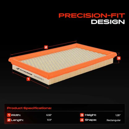 A-Premium Engine Air Filter Compatible with Nissan, Infiniti, Saab & Subaru - style: Standard Air Filter
