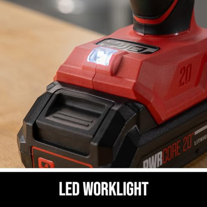SKIL PWR CORE 20V Brushless 1/2 In. Impact Wrench with Two Speed Selection, includes 2.0Ah Battery and 20V Standard Charger - IW6720B-10