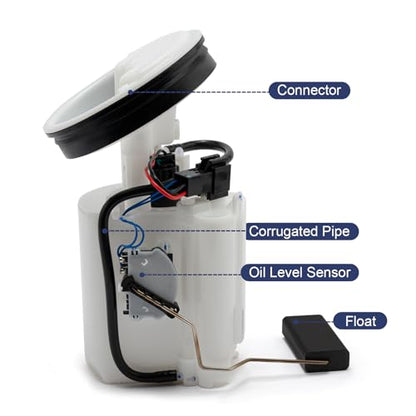 Electric Fuel Pump Module Assembly Fit for Mercedes-Benz W203 C230 C240 C280 C320 CLK320 SLK280 2001 2002 2003-2007 1.8L 2.3L 2.5L 2.6L 3.0L 3.2L Replace 2034702394 E8475M Right Side