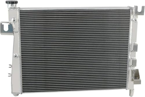 ALLOYWORKS 4 Row Aluminum Radiator For 2004-2009 Dodge Ram 1500 Ram 2500 Ram 3500 5.7L Hemi V8 Crossflow Radiator, Direct Replacement