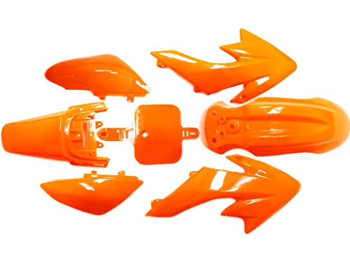 Plastic Fairing Fender Cover Kit for Honda CRF50 XR50 CRF 50 XR 50 SSR SDG 107cc 125cc Chinese Dirt Bike Pit Bike (Orange) - color: Orange