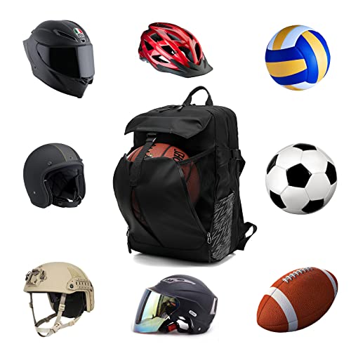Motorcycle Backpack, 17'' Laptop Compartment, High-Density Nylon, Adjustable Helmet Holder, Reflective, Waterproof for Outdoor Enthusiasts - color: Holder