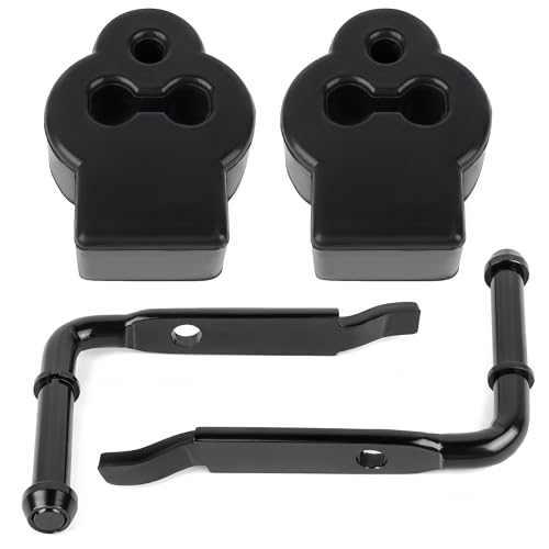 4PCS Exhaust Muffler Rubber Isolator Hanger with Support Bracket Kit
