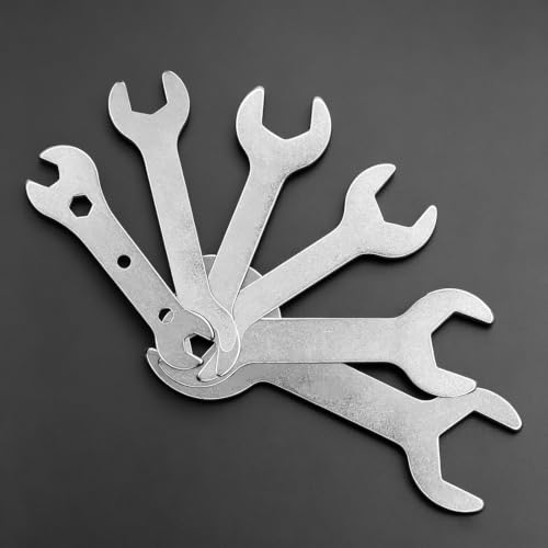 Ultra Thin Double Open End Wrench Set - 6 PCS, 12 Models, Carbon Steel, Rust-Resistant, Ideal for Bicycles and DIY Tasks
