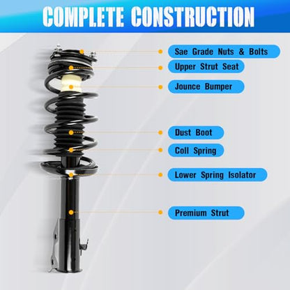 Front Struts Assembly Replacement for Acura CSX Honda Civic