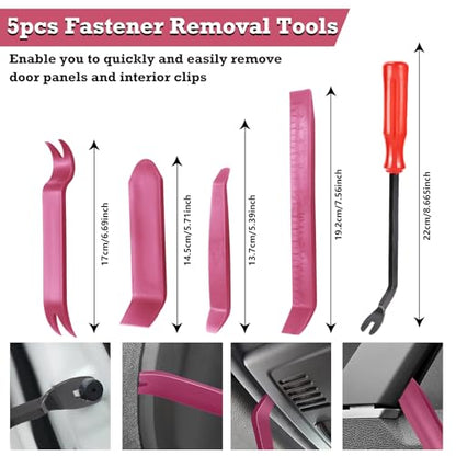 Car Retainer Clips & Fasteners Kit – 33 Universal Sizes Nylon Bumper, Fender Rivets, Door Panel Clips, and Plastic Rivets with 10 Cable Ties and Removal Tool for Toyota, Ford (2080pcs) - style: 2080pcs