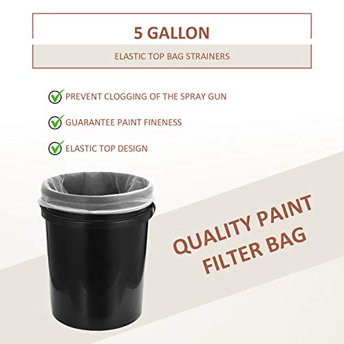 Patelai 30 Pcs 5 Gallon Paint Strainer Bags with Fine Mesh Elastic Top - size: 5 Gallon