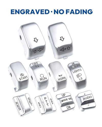 Switch Housings Caps Set Fit for Harley Davidson Electra Glide Road King Tri Glide 1996-2013, Chrome