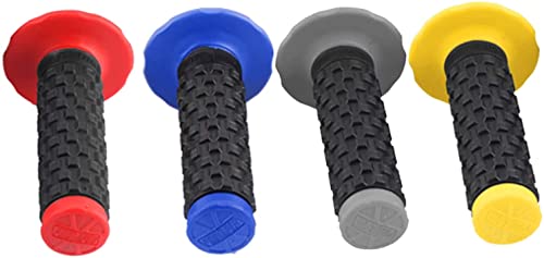Motorcycle Grips 7/8" Dirt Bike Grips Pillow Top Anti-Slip Advanced Rubber Grips for CR CRF - color: Blue