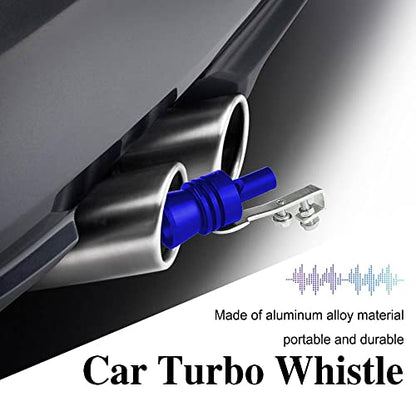 2PCS Car Turbo Whistle, Aluminum Alloy Universal Turbo Whistle - color: Blue