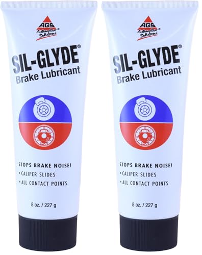 AGS Automotive Solutions SIL-Glyde Brake Lubricant – 8 oz Tube, Heat Resistant, Rust & Corrosion Protection, Moisture-Proof Brake Grease (Pack of 2) - size: 8oz (Pack of 2)