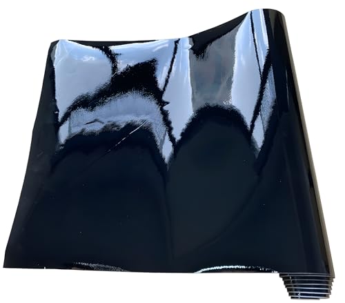 LZLRUN High Gloss Black Car Vinyl Wrap Film Air Release Bubble 3ft x 10ft - size: 3FT x 10FT